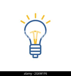 Idea, Lightbulb outline icon. Business sign. Graph symbol for your web site design, logo, app, UI. Vector illustration, EPS10. Stock Vector