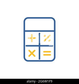 Calculator vector icon, finances sign. Graph symbol for your web site design, logo, app, UI. Vector illustration, EPS10. Stock Vector