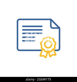 Certified outline icon. Workspace sign. Graph symbol for your web site design, logo, app, UI. Vector illustration, EPS10. Stock Vector