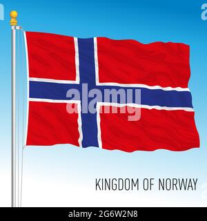 Norway official national flag, european country, vector illustration Stock Vector