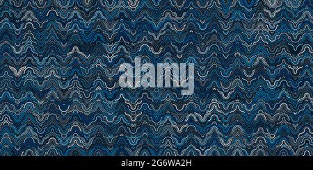 Abstract geometric pattern circles overlapping.Dark blue background traditional design for carpet,wallpaper,clothing,wrapping,batik,fabric Stock Vector
