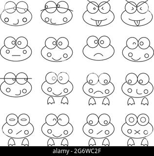 frog icon vector. frog icon design can be used for icon logos, applications, and others Stock Vector
