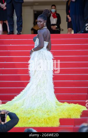 Jodie Turner-Smith attends the 'Stillwater' screening during the 74th annual Cannes Film Festival on July 08, 2021 in Cannes, France. Sbastien Courdji/imageSPACE Credit: Imagespace/Alamy Live News Stock Photo