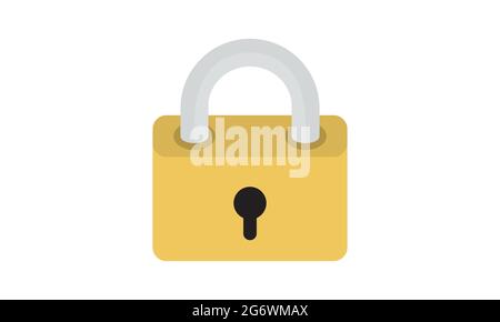 Lock icon vector. Simple padlock sign Stock Vector