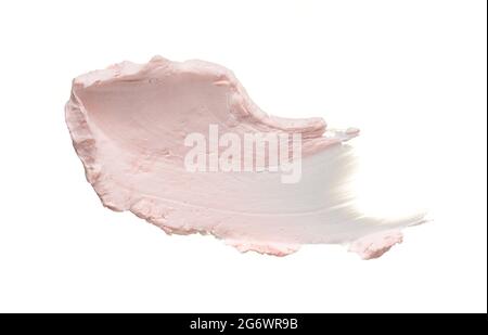 White texture and smear of face cream or white acrylic paint isolated on  white background Stock Photo - Alamy