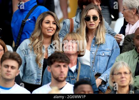 Olivia Naylor (left) Girlfriend Of England's John Stones During The 