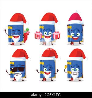 Santa Claus emoticons with water book of magic cartoon character. Vector illustration Stock Vector