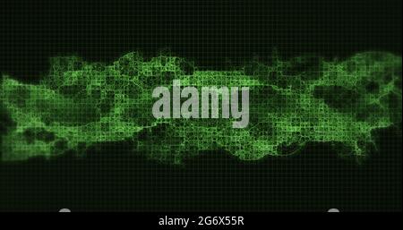 Image of a digital glowing pixelated green 3d double helix DNA Stock ...