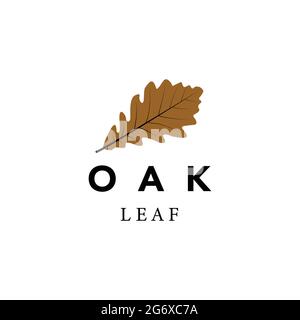 oak leaf design brown autumn vector illustration Stock Vector
