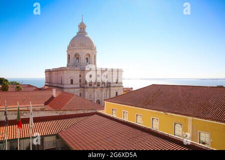 The Igreja de Santa Engrácia or the National Pantheon is a 17th century church, Lisbon, Portugal. Stock Photo