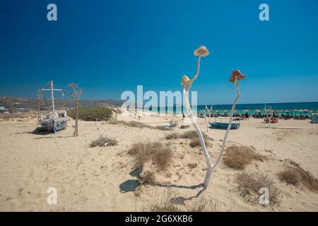Plaka beach of Naxos island in Cyclades, Greece Stock Photo
