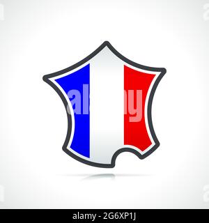 france flag and map icon isolated design Stock Vector