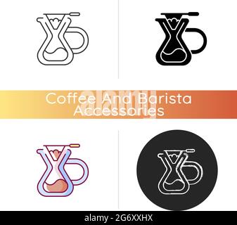 Pour over coffee maker icon Stock Vector
