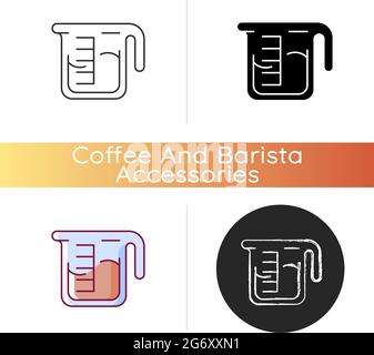 Coffee measuring cup icon Stock Vector