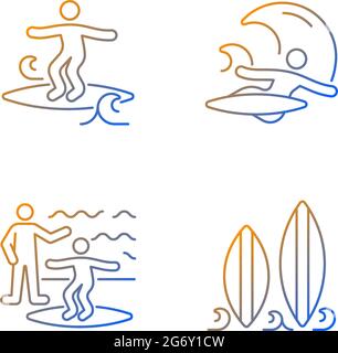 Surfboarding icons set Stock Vector Image & Art - Alamy