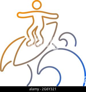 Floater surfing technique linear icon Stock Vector Image & Art - Alamy