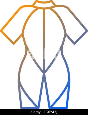 Wetsuit gradient linear vector icon Stock Vector