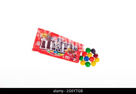 M&M`s Logo on a Pack of Peanut Flavored Dragees. Editorial Stock Photo -  Image of logo, dessert: 223762493
