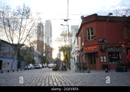 Buenos Aires, Argentina - June 17, 2021: street scene in Palermo neighborhood, Buenos Aires, Argentina Stock Photo