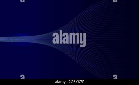 Digital wave particles background. Data science, system illustration. Software, glow wavy technology lines. Matrix, artifact intelligence abstract. So Stock Photo