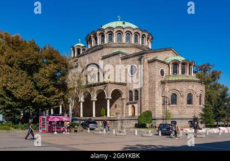 A picture of the St. Nedelya Cathedral Church, in Sofia. Stock Photo