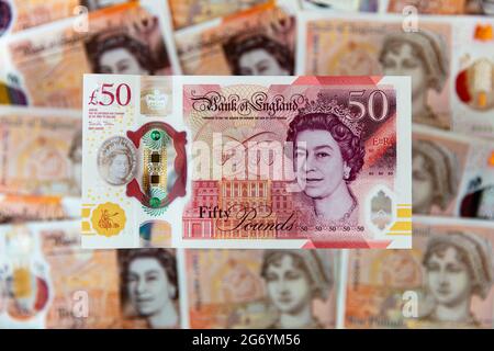 Bank of England new polymer £50 banknote Stock Photo - Alamy