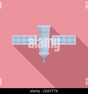 Galaxy space ship icon flat vector. Rocket spaceship Stock Vector