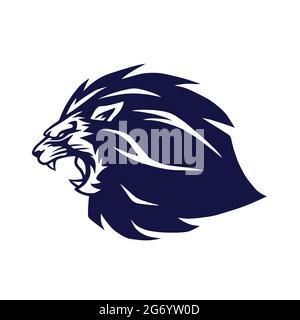 Roaring Lion Logo Mascot Vector Stock Vector