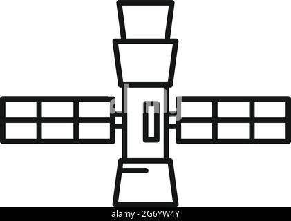 Digital space station icon outline vector. Space game door Stock Vector