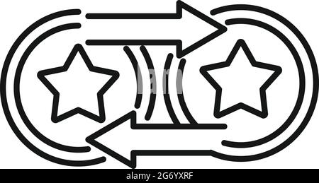 Token exchange icon outline vector. Bitcoin wallet Stock Vector