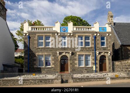 Masonic Lodge St Kilda 881 in Portree on the Isle of Skye, Scottish Highlands, UK Stock Photo