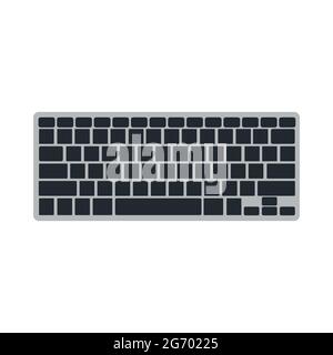 Computer keyboard technology vector illustration equipment with key and button. Office computer keyboard device tool PC. Electronic modern object keyp Stock Vector