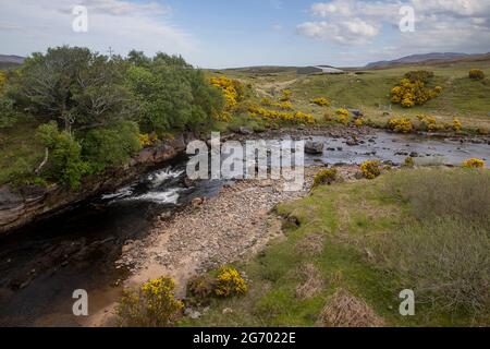 The River Dionard in the Scottish Highlands, UK Stock Photo