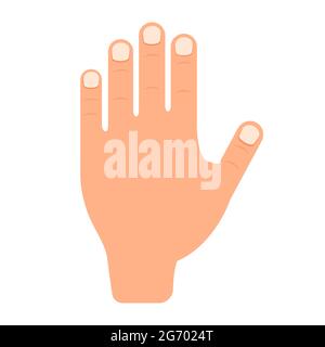 Human hand vector person icon illustration isolated white. Thumb human hand silhouette signature concept arm group. Drawing male cartoon body part ico Stock Vector