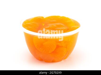 Manderine Oranges Slices Isolated on a White Background Stock Photo