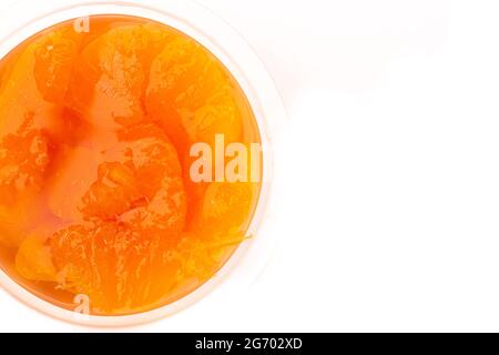 Manderine Oranges Slices Isolated on a White Background Stock Photo