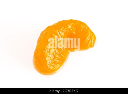 Manderine Oranges Slices Isolated on a White Background Stock Photo