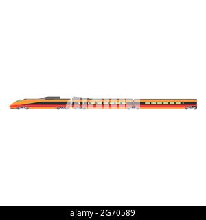 Train transport vector illustration locomotive icon. Railway train cartoon passenger transport machine wagon isolated white. Trable railroad speed eng Stock Vector