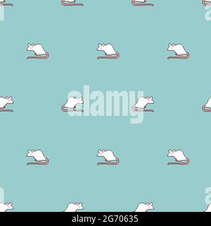 White laboratory mouse pixel art. 8 bit Laboratory research Stock ...