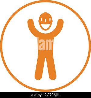 Builder, worker, engineering icon - Use for commercial purposes, print media, web or any type of design projects. Vector EPS file. Stock Vector