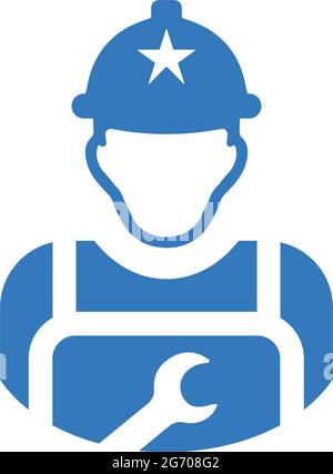 Serviceman, engineer icon - Simple editable vector EPS file. Stock Vector