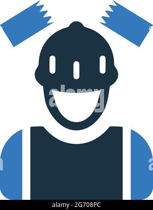 Worker, helmet, strike icon - Simple editable vector EPS file Stock ...