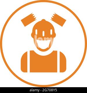 Worker, helmet, strike icon - Simple editable vector EPS file Stock ...