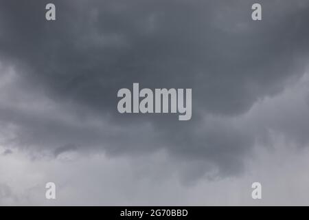 dark, grey, cloudy, sky before the storm Stock Photo