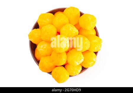 Cheese balls snack stock photo. Image of food, background - 113249498