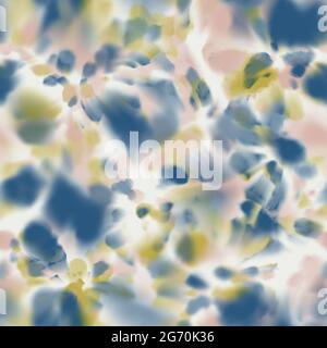 Seamless pastel swirl splat tie dye watercolor pattern swatch. Stock Photo