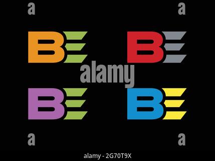 Initial Monogram Letter BE Logo Design Vector Template B E Letter Logo Design BE Lettermark Logo Design Multipurpose Used Stock Vector