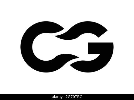 Initial Monogram Letter CG Logo Design Vector Template C G Letter Logo Design Stock Vector