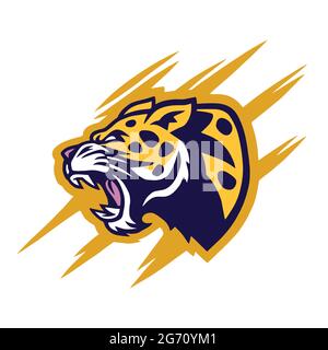 Angry Leopard Logo Design Vector Stock Vector