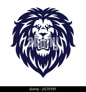 Angry Lion Head Vector Logo Icon Sports Mascot Stock Vector
